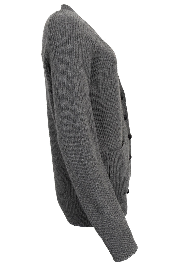 SAINT LAURENT 2022 Knit Cardigan Camel Hair Grey