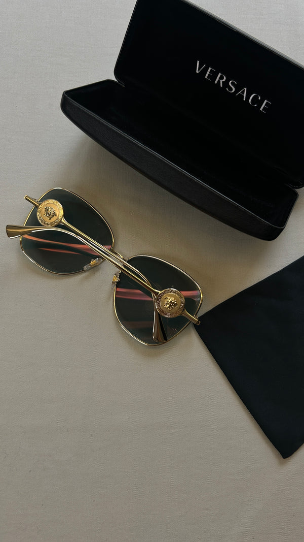 VERSACE Medusa Sunglasses 2256 Gold