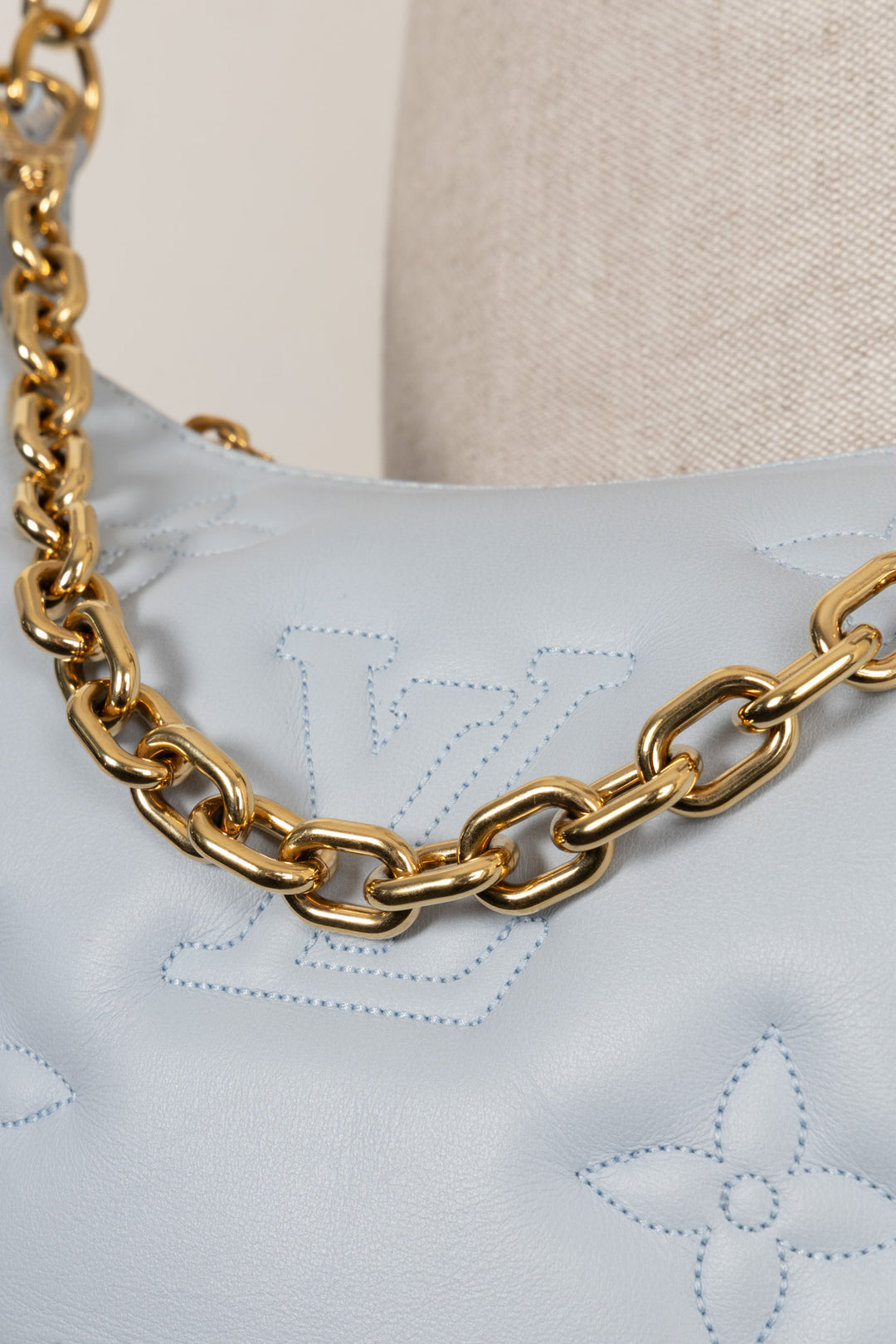 LOUIS VUITTON Over The Moon Shoulder Bag Bubblegram Blue
