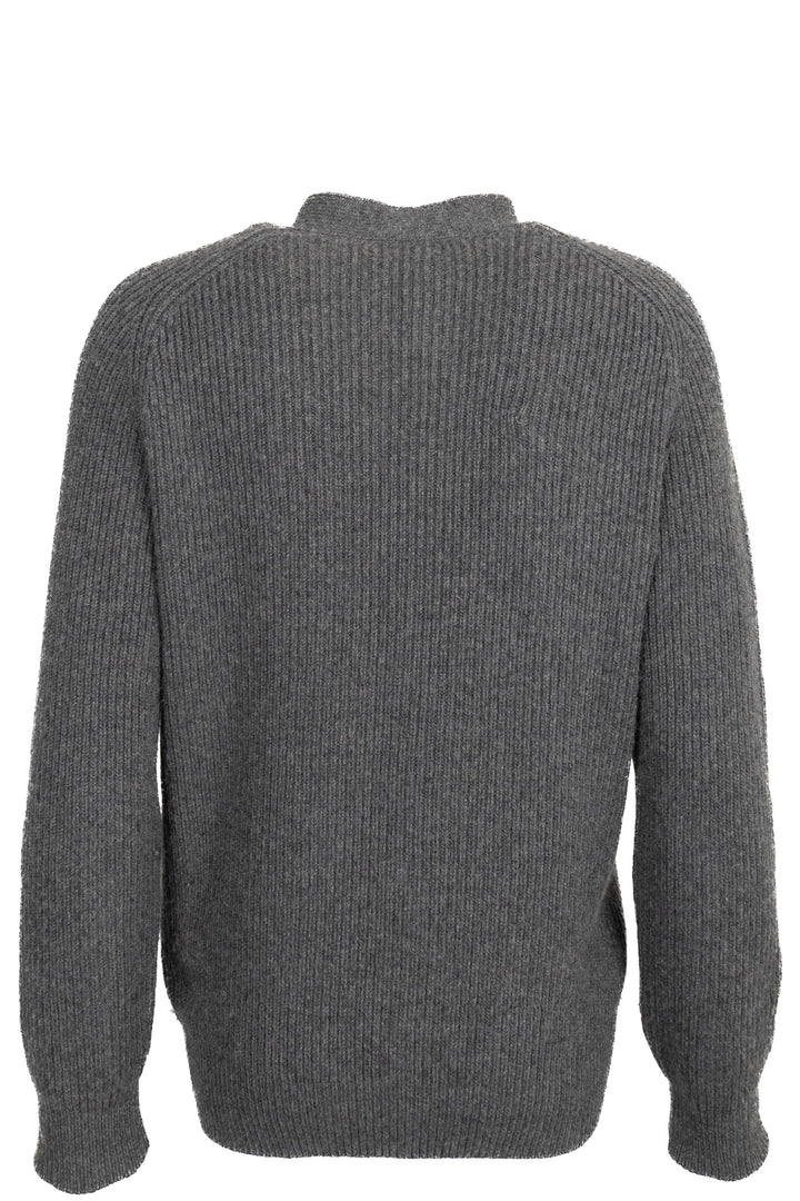SAINT LAURENT 2022 Knit Cardigan Camel Hair Grey