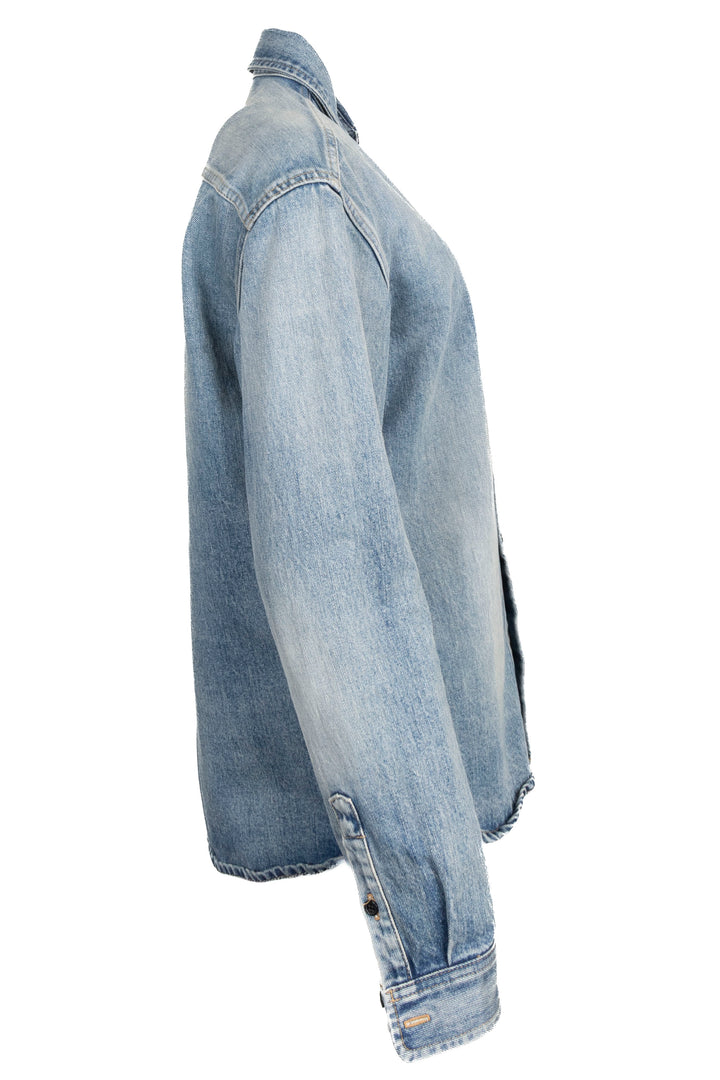 SAINT LAURENT 2023 Cassandre Overshirt Denim
