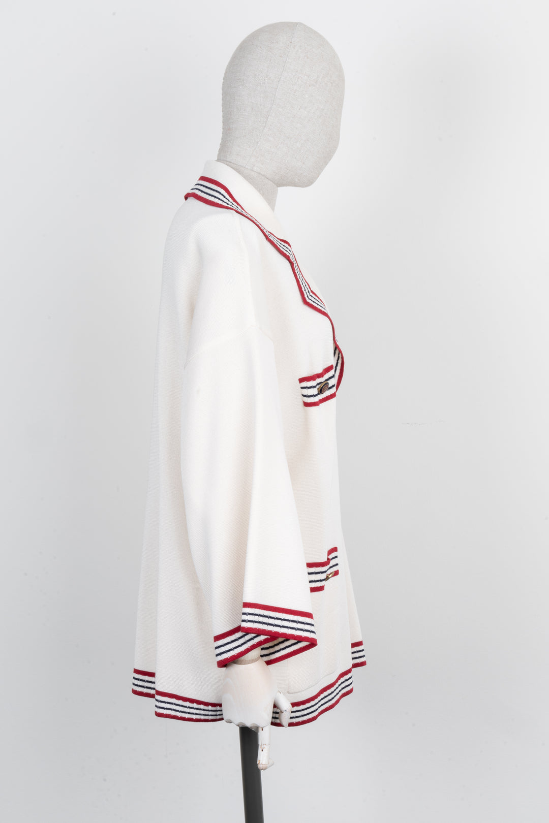 GUCCI Knit Jacket Ivory Red