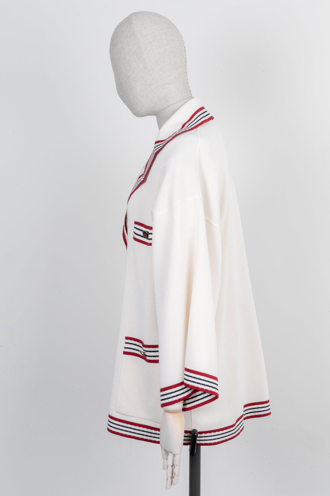 GUCCI Knit Jacket Ivory Red