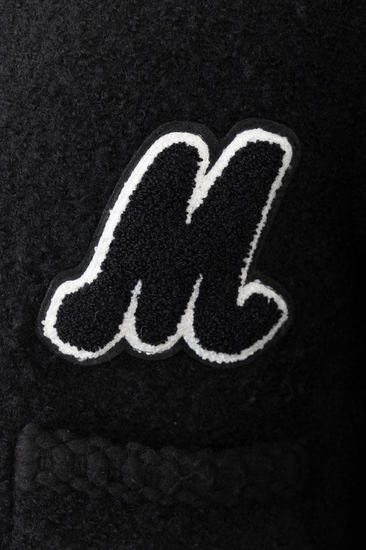 MIU MIU Oversized M Knit Cardigan Wool Black