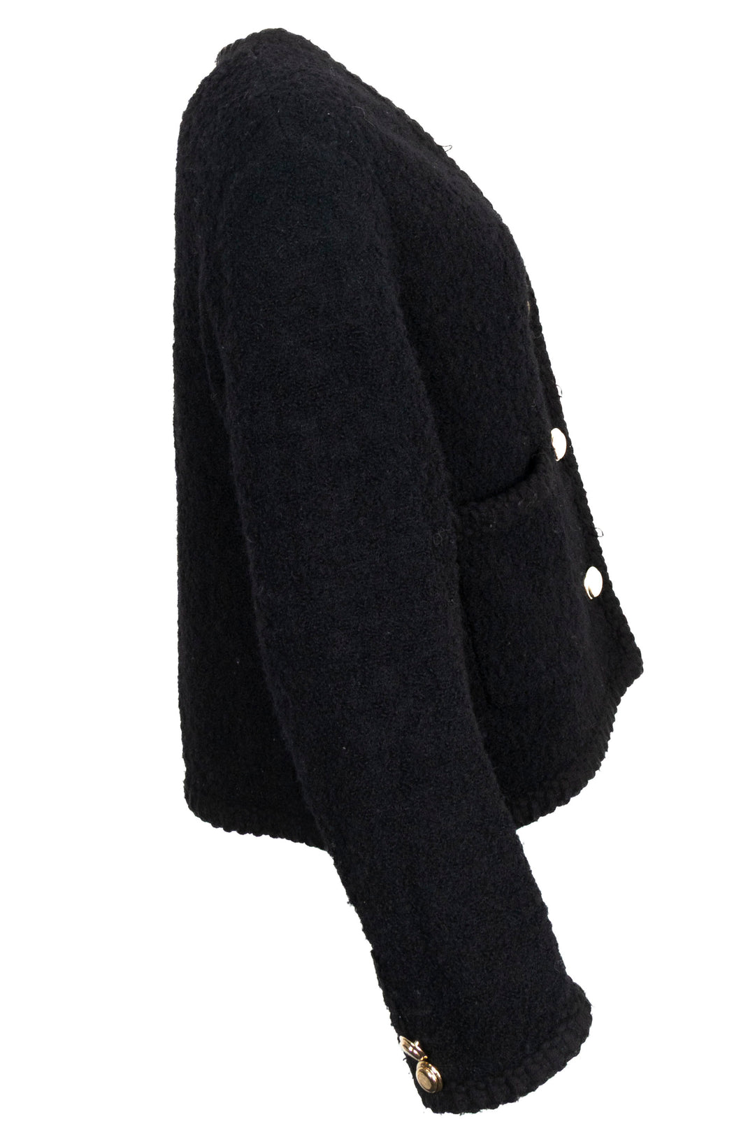 MIU MIU Oversized M Knit Cardigan Wool Black