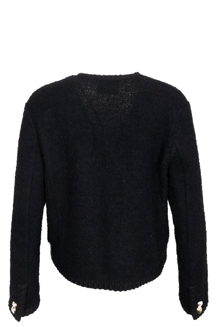 MIU MIU Oversized M Knit Cardigan Wool Black