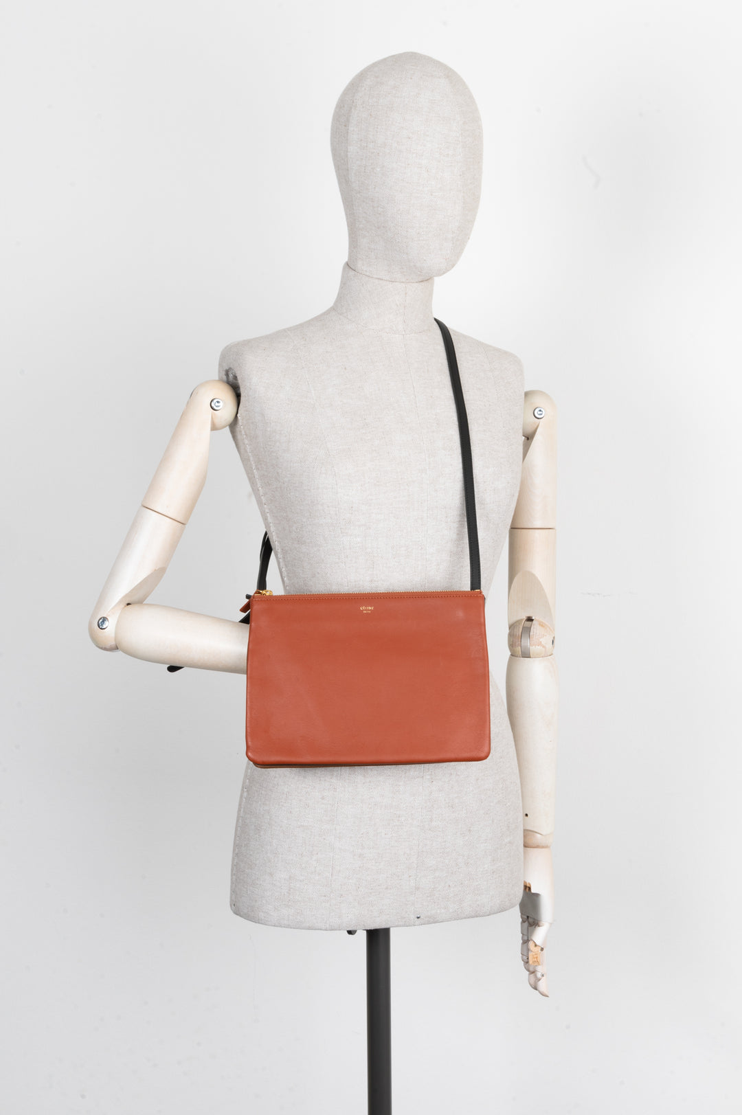 Shoulder Bag Celine Tasche Trio CÉLINE Trio Bag Leather Tricolor