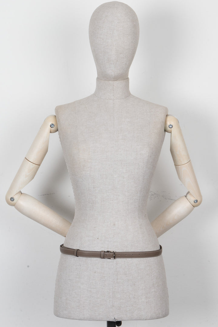 HERMÈS Etrivière 18 Belt Etoupe