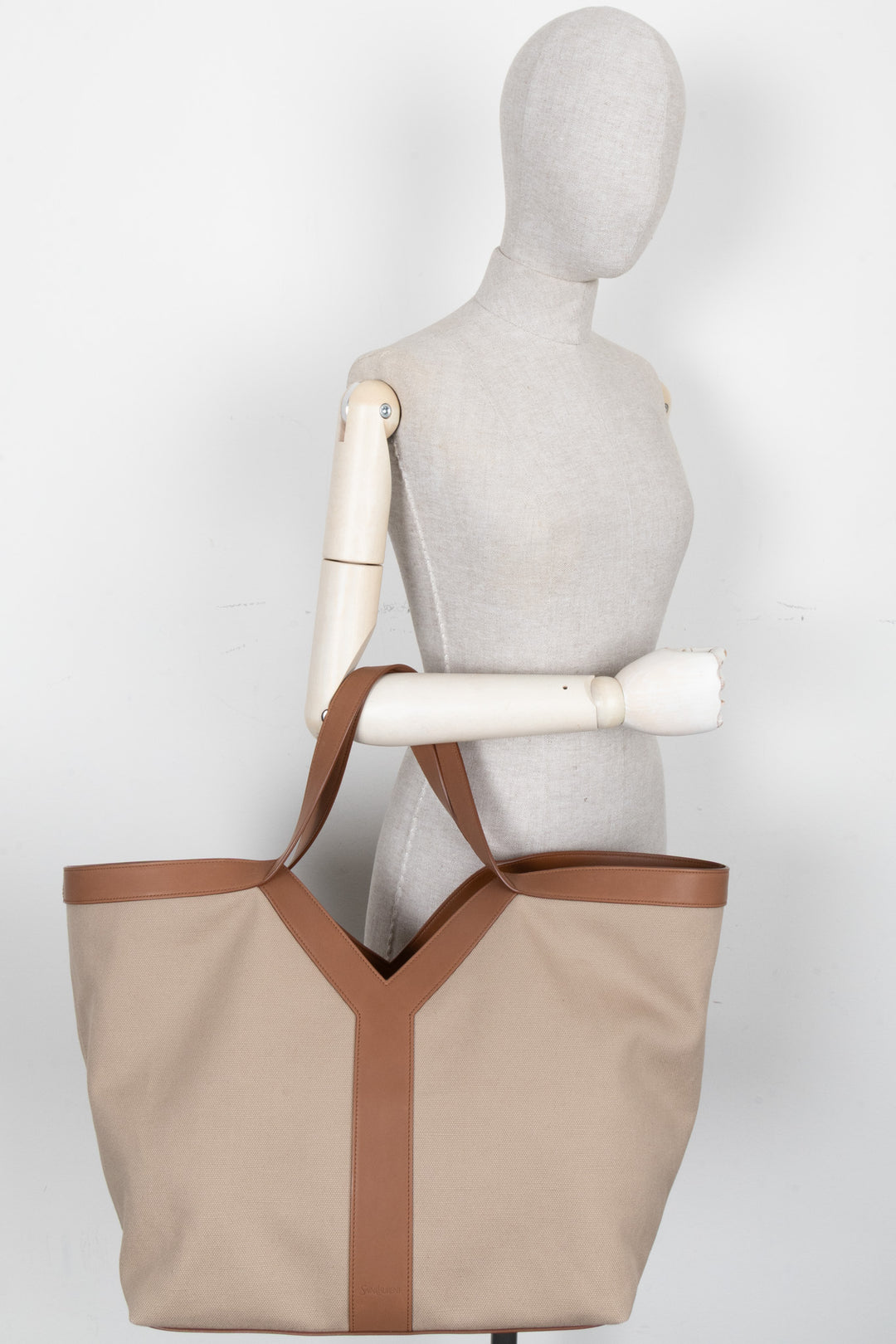 SAINT LAURENT Grand cabas Y en toile