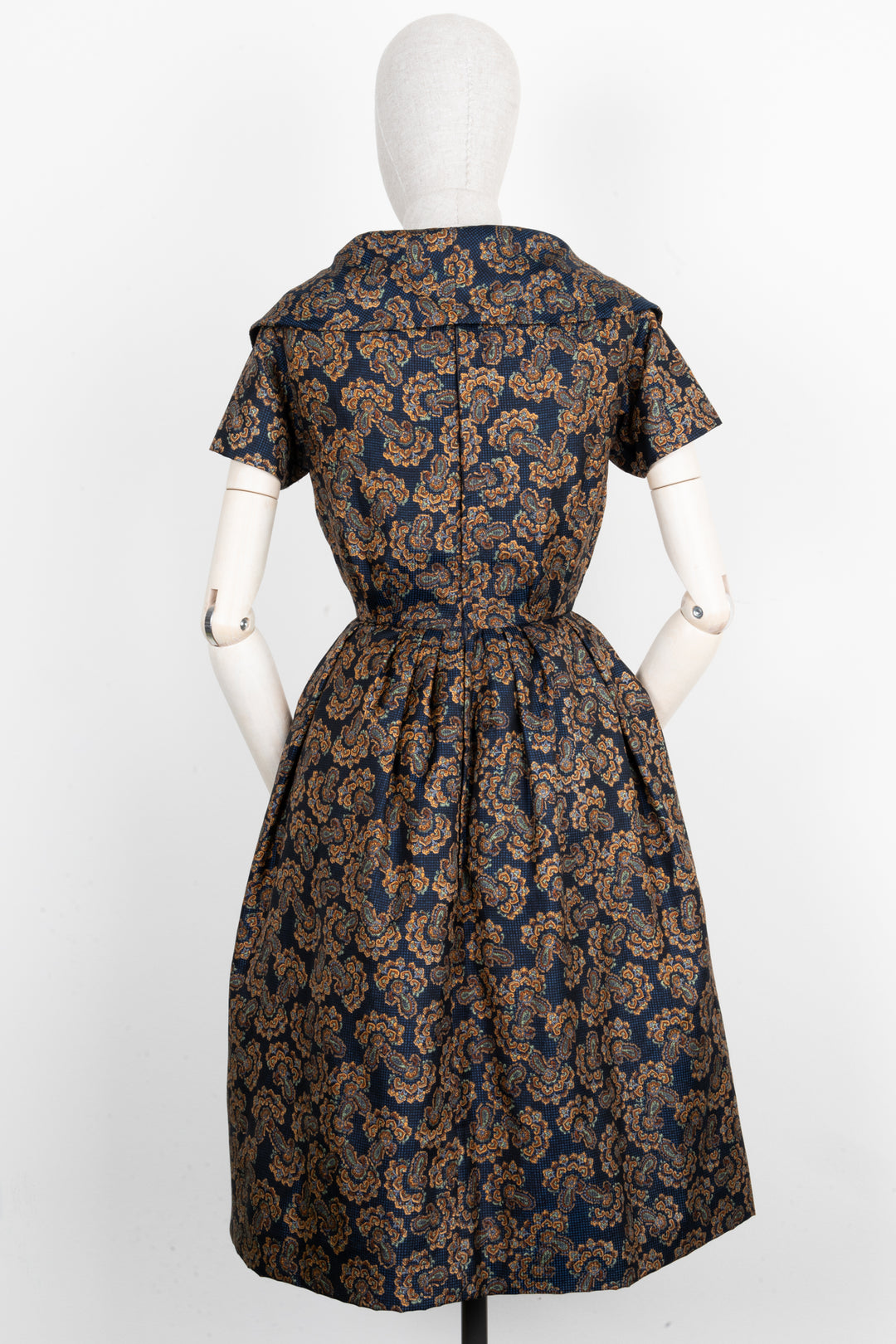 CHRISTIAN DIOR Vintage Couture Dress with Underpinning Silk Paisley