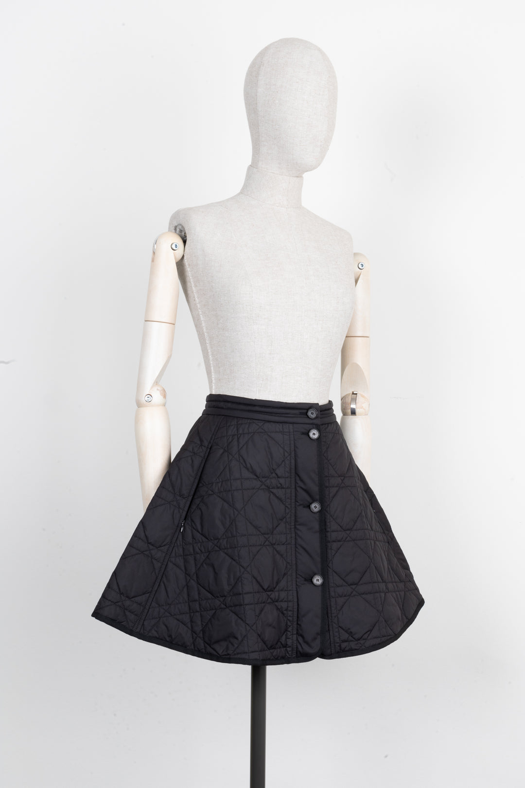 CHRISTIAN DIOR Macrocannage Skirt Black