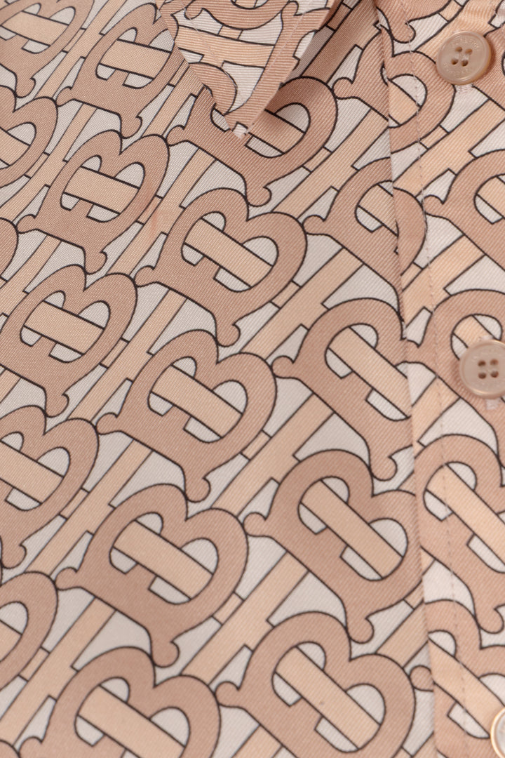 BURBERRY Monogram Two Piece Silk Rosé White