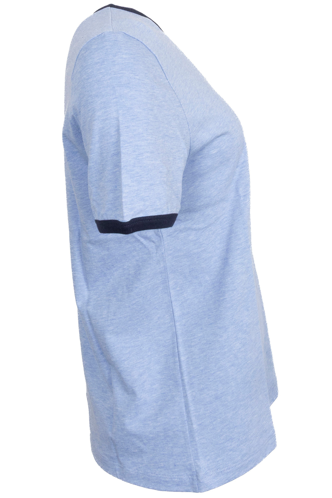 CELINE T-Shirt Calèche Logo Cotton Blue