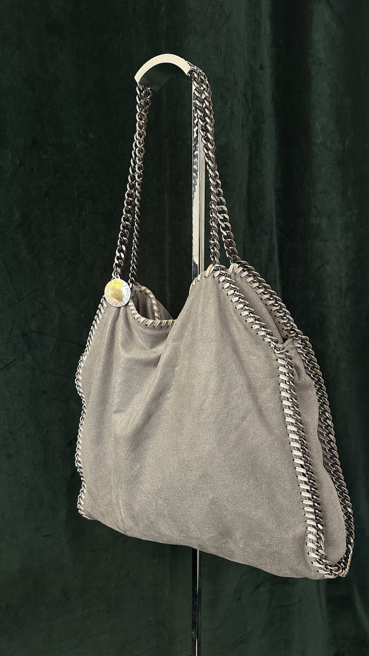 STELLA MCCARTNEY Falabella Foldover Tote Bag Grey