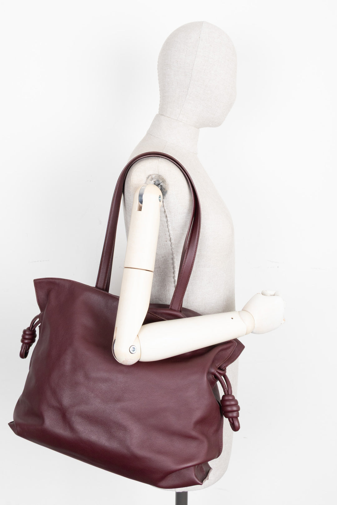 LOEWE Large Flamenco Tote Bag Burgundy