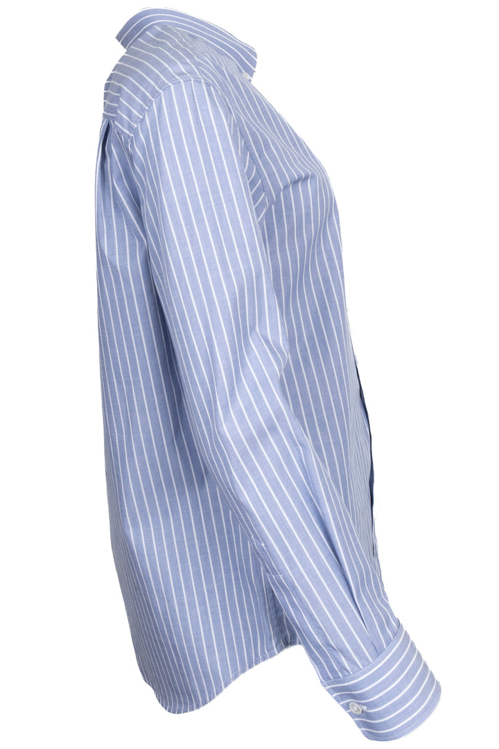 CELINE Shirt Coton Blue White Stripes