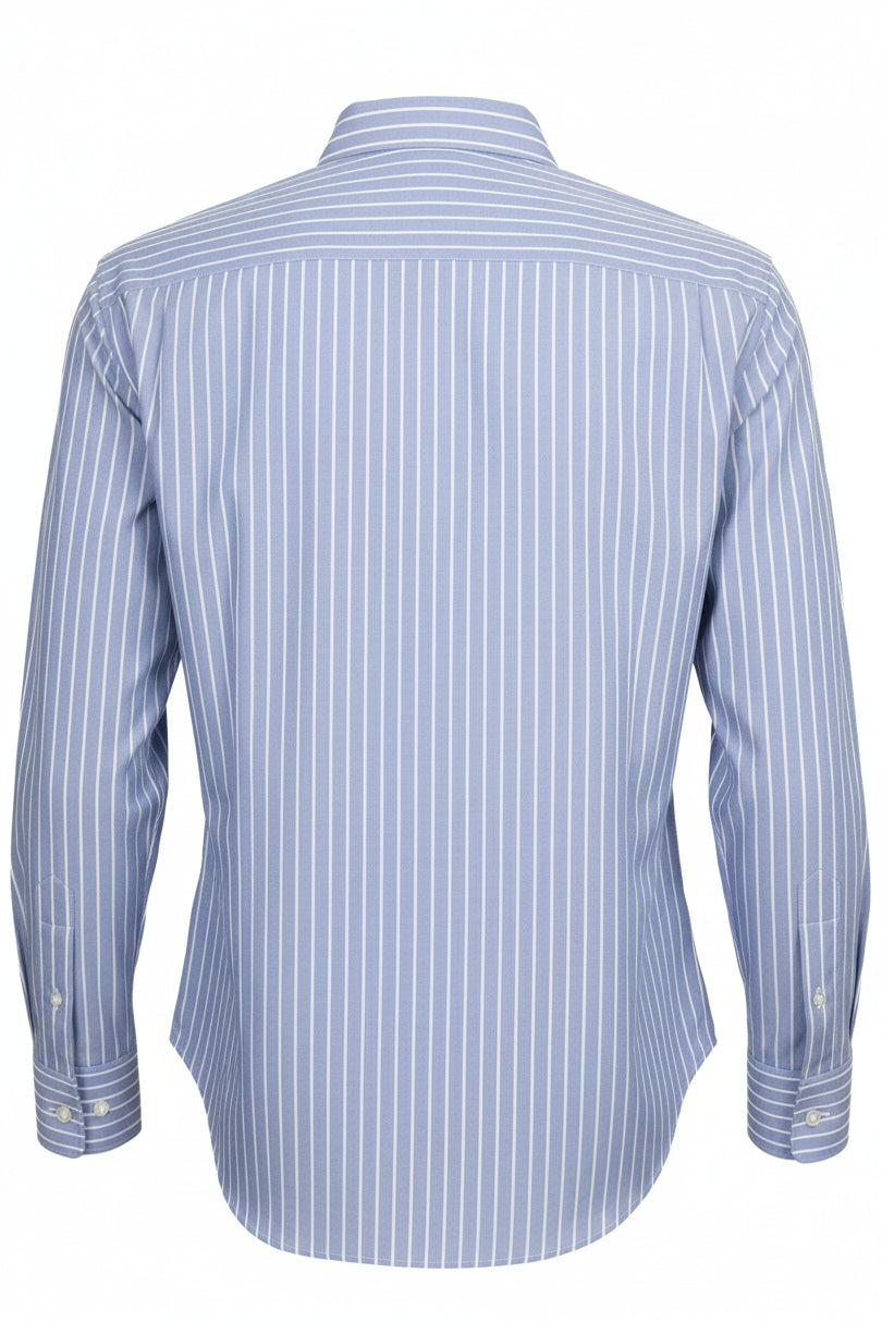 CELINE Shirt Coton Blue White Stripes