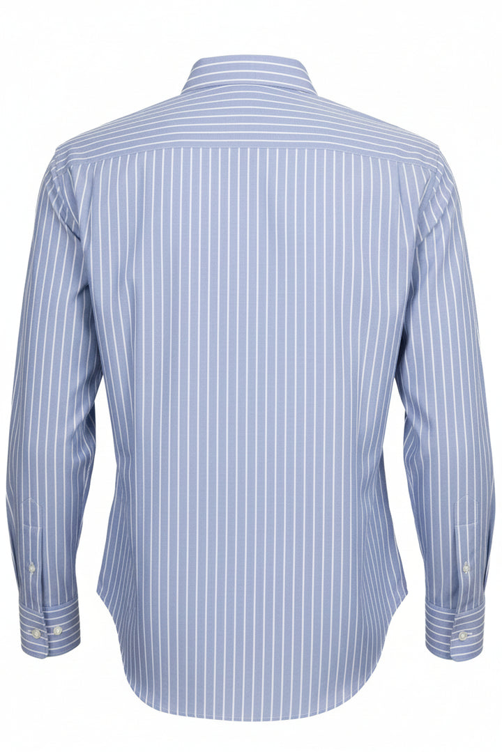 CELINE Shirt Coton Blue White Stripes