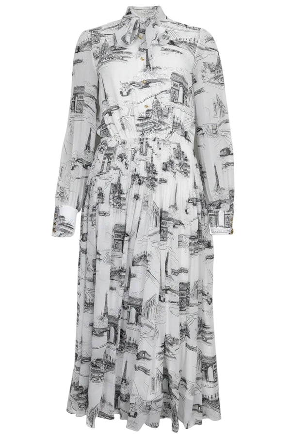 CELINE Paris Maxi-Robe Noir Blanc