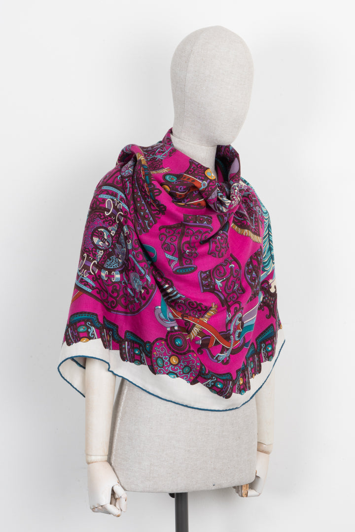 HERMÈS Foulard 140 Sous L'Egide de Mars Violet
