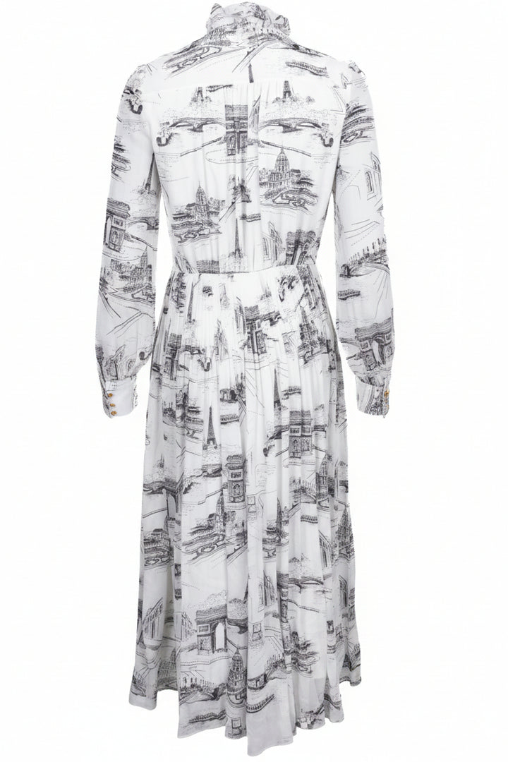 CELINE Paris Maxi Dress Black White