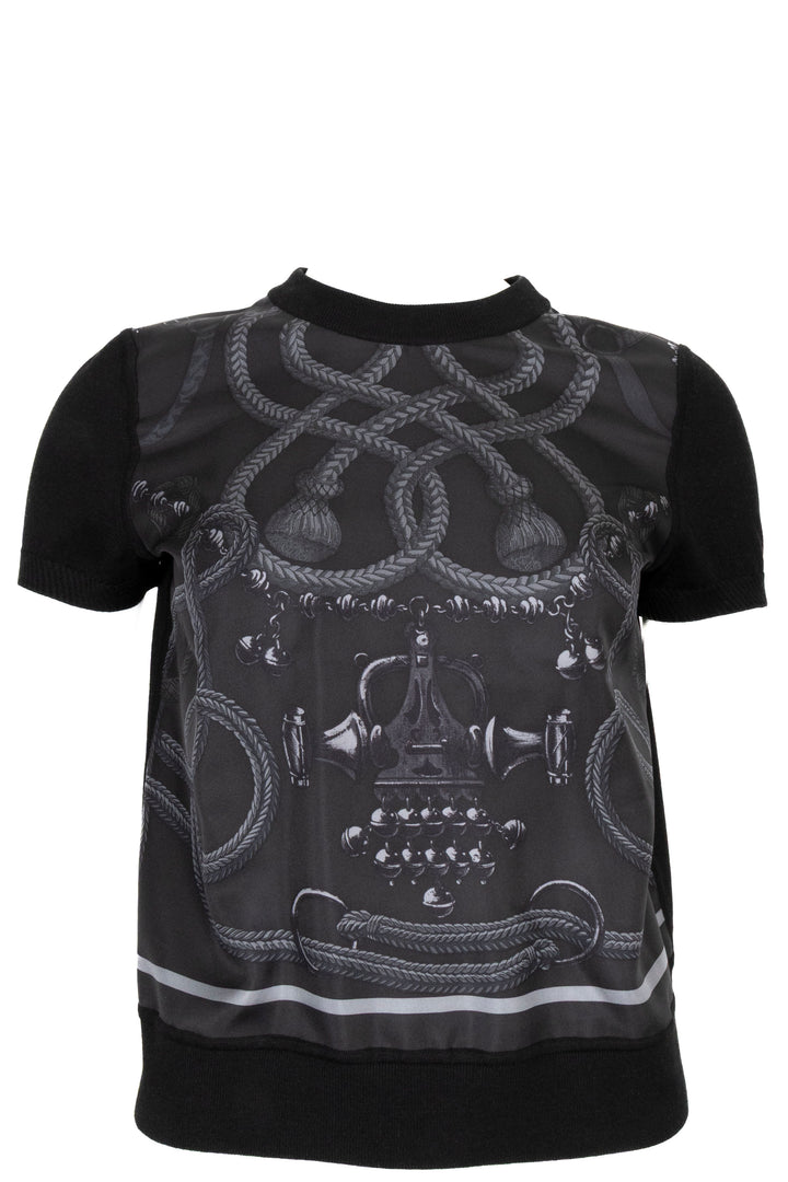 HERMÈS Twillaine Top Palefroi Remix Black Grey
