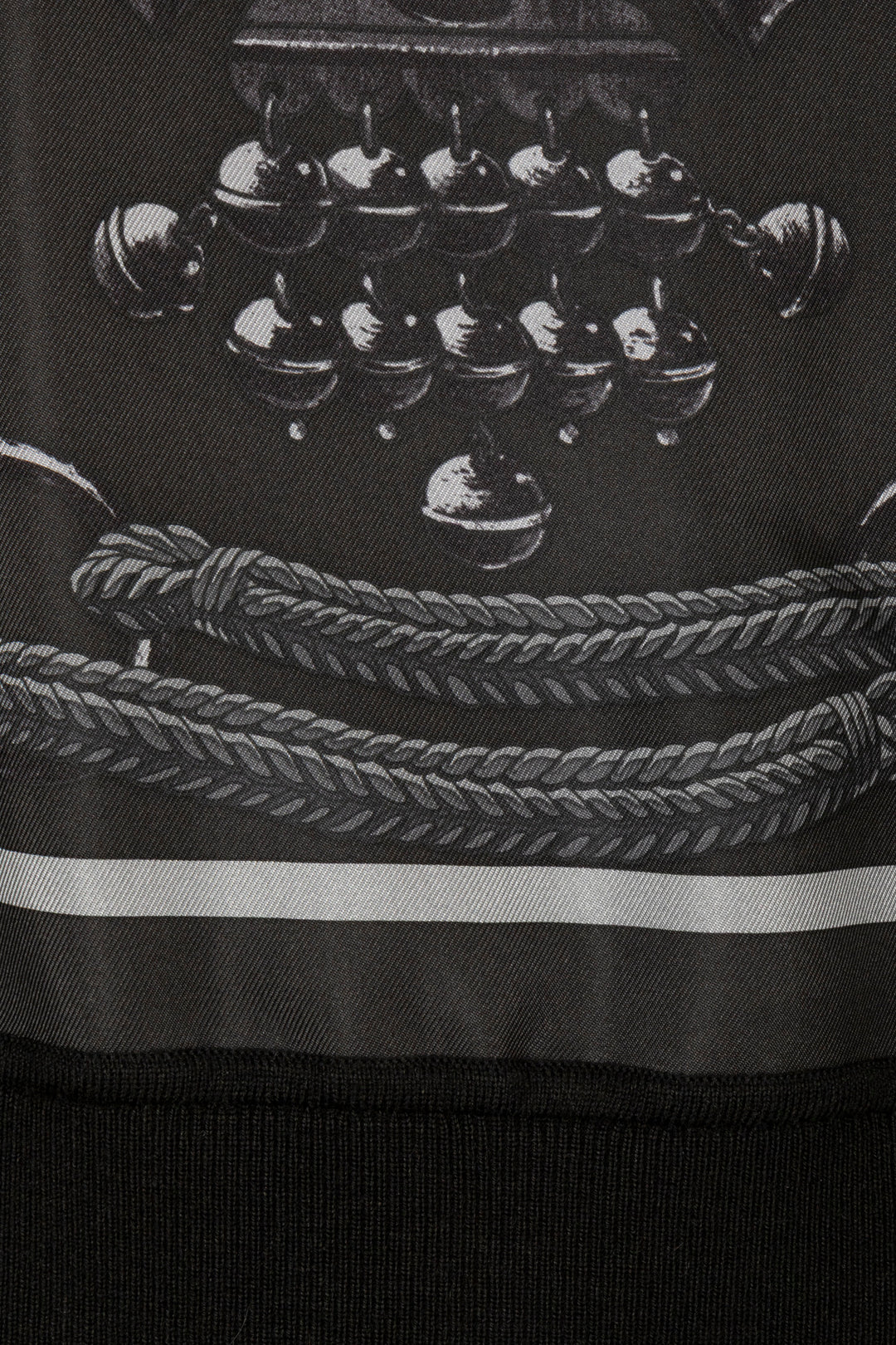HERMÈS Twillaine Top Palefroi Remix Black Grey