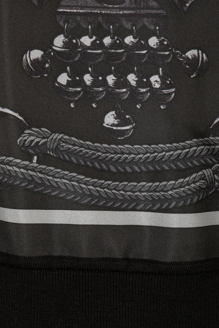 HERMÈS Twillaine Top Palefroi Remix Black Grey