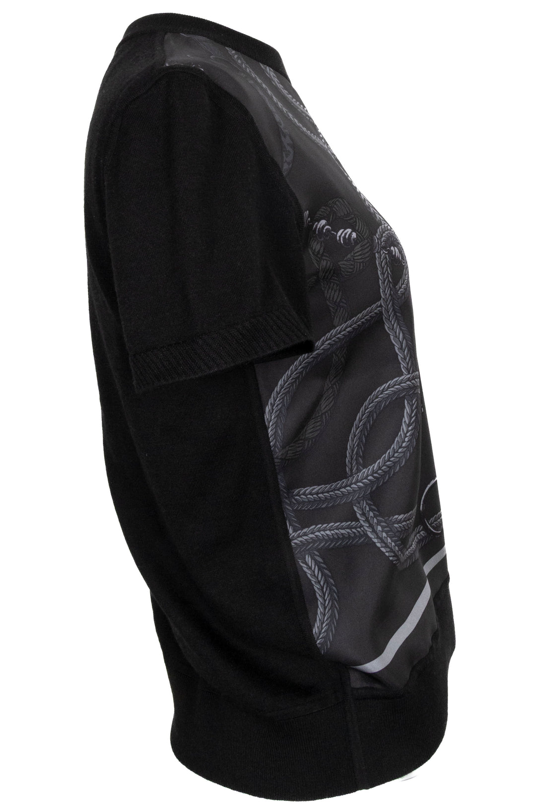 HERMÈS Twillaine Top Palefroi Remix Black Grey