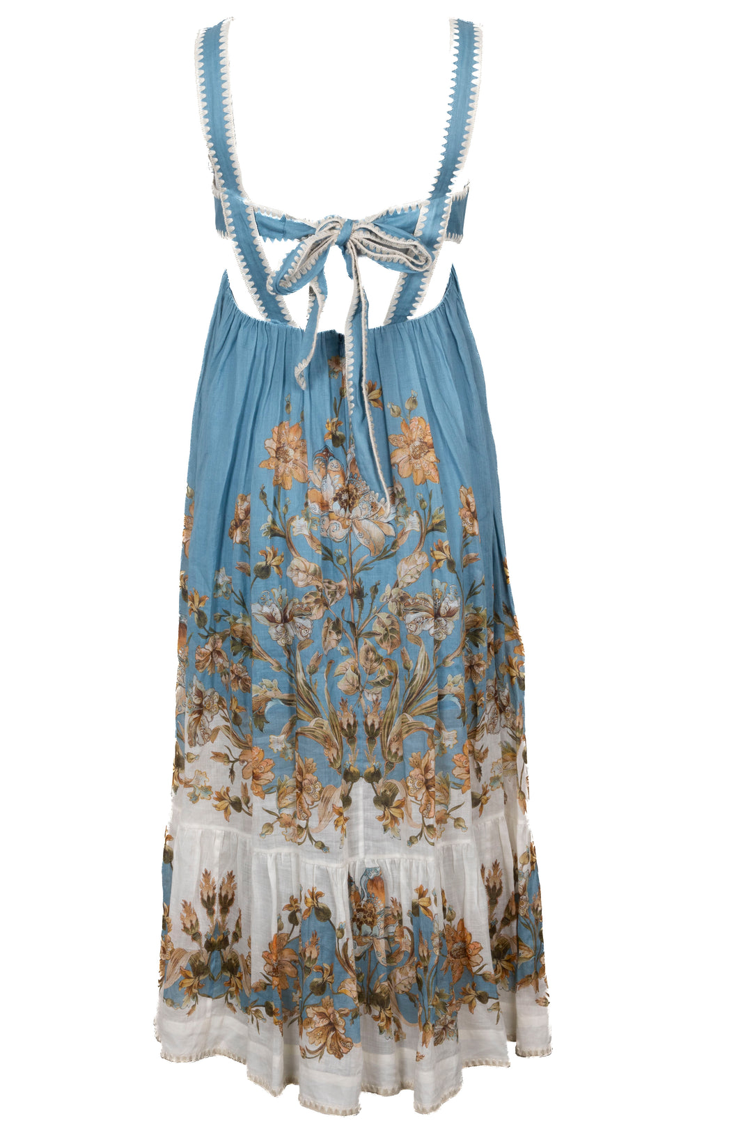 Robe à Imprimé Floral Découpé ZIMMERMANN Bleu