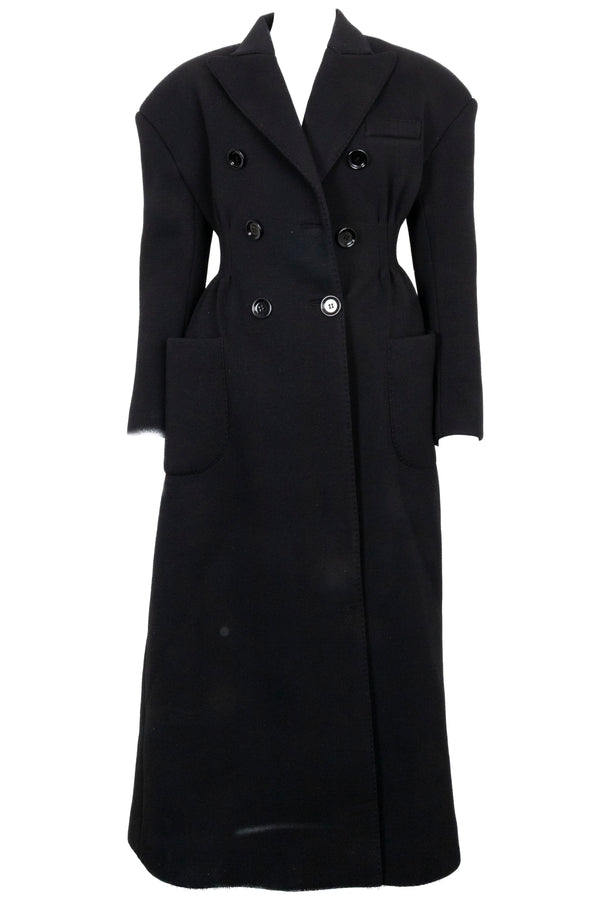 DOLCE & GABBANA Manteau midi croisé Noir