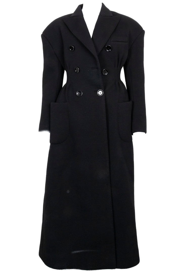 DOLCE & GABBANA Manteau midi croisé Noir