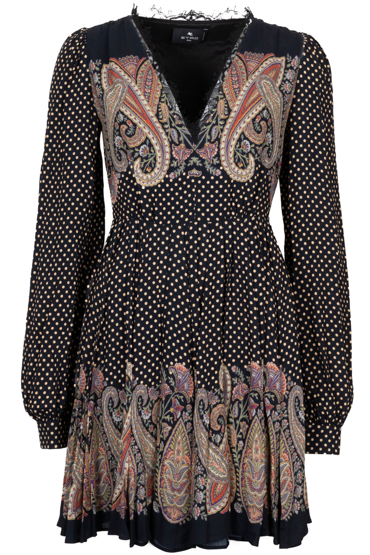 Robe ETRO imprimé pois noir