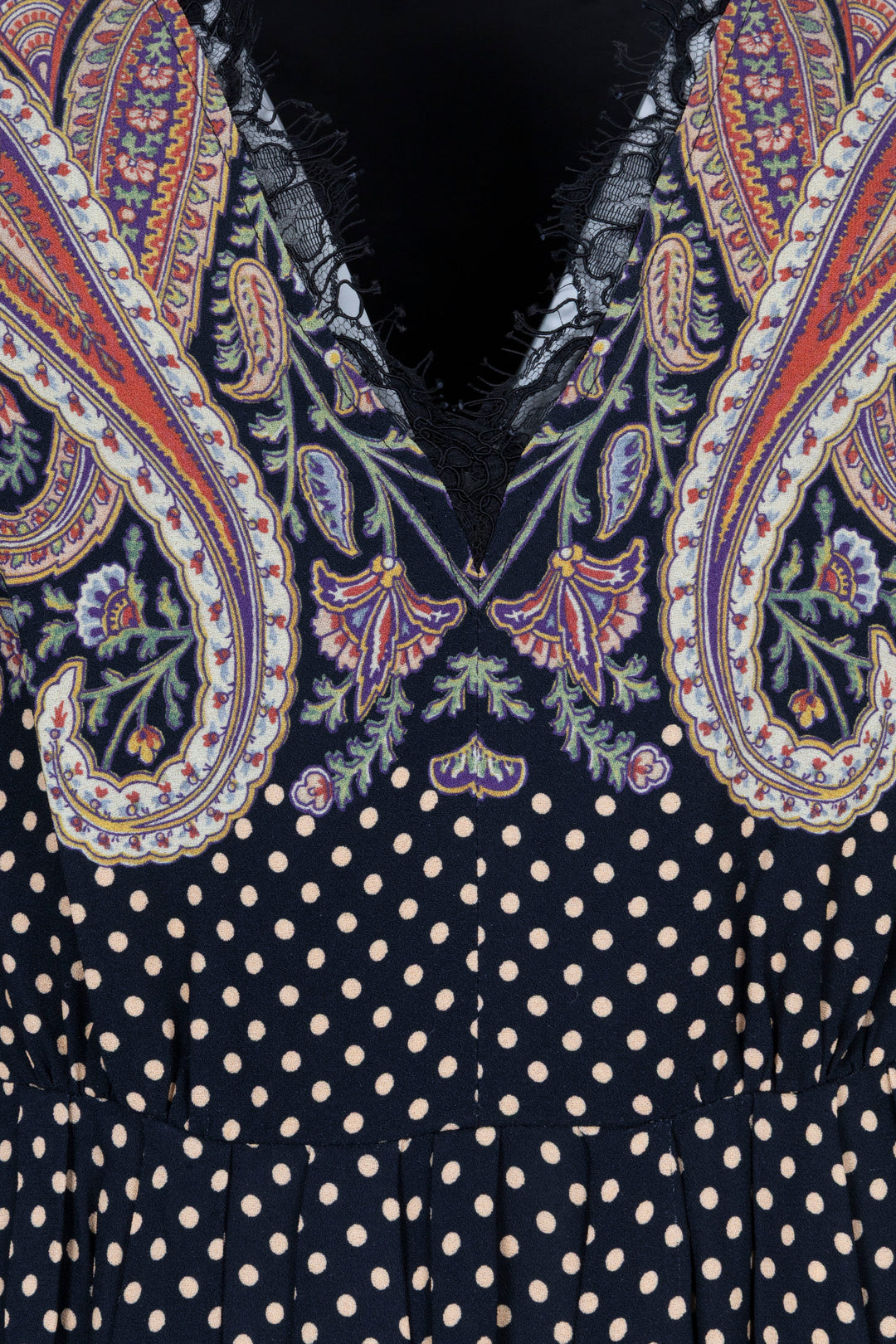 Robe ETRO imprimé pois noir