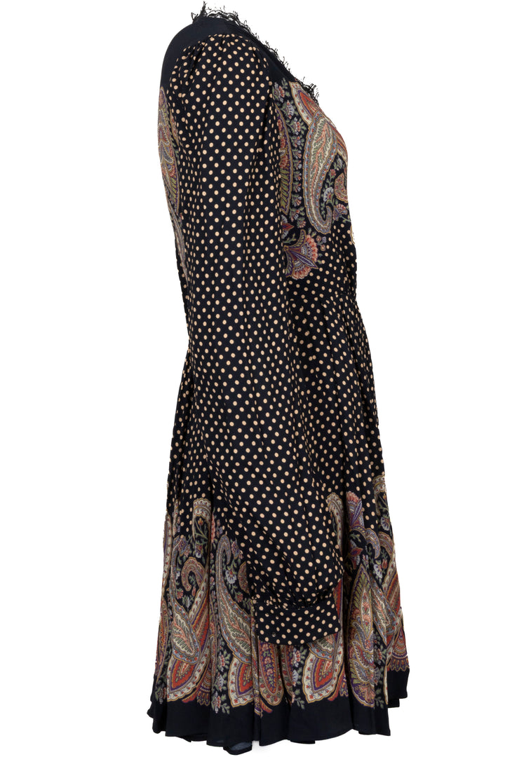 Robe ETRO imprimé pois noir