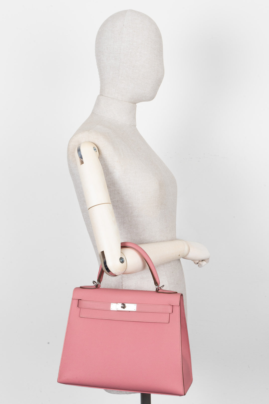 HERMÈS Kelly 28 Sellier Epsom Rose Confetti