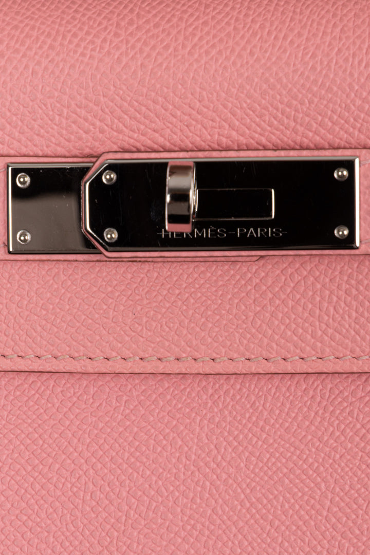 HERMÈS Kelly 28 Sellier Epsom Rose Confetti