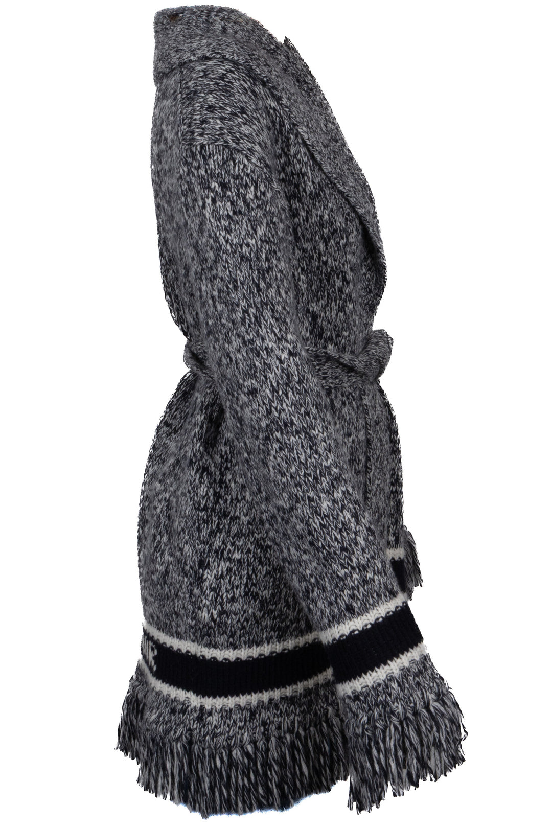 CHRISTIAN DIOR Belted Knit Cardigan Wool Navy