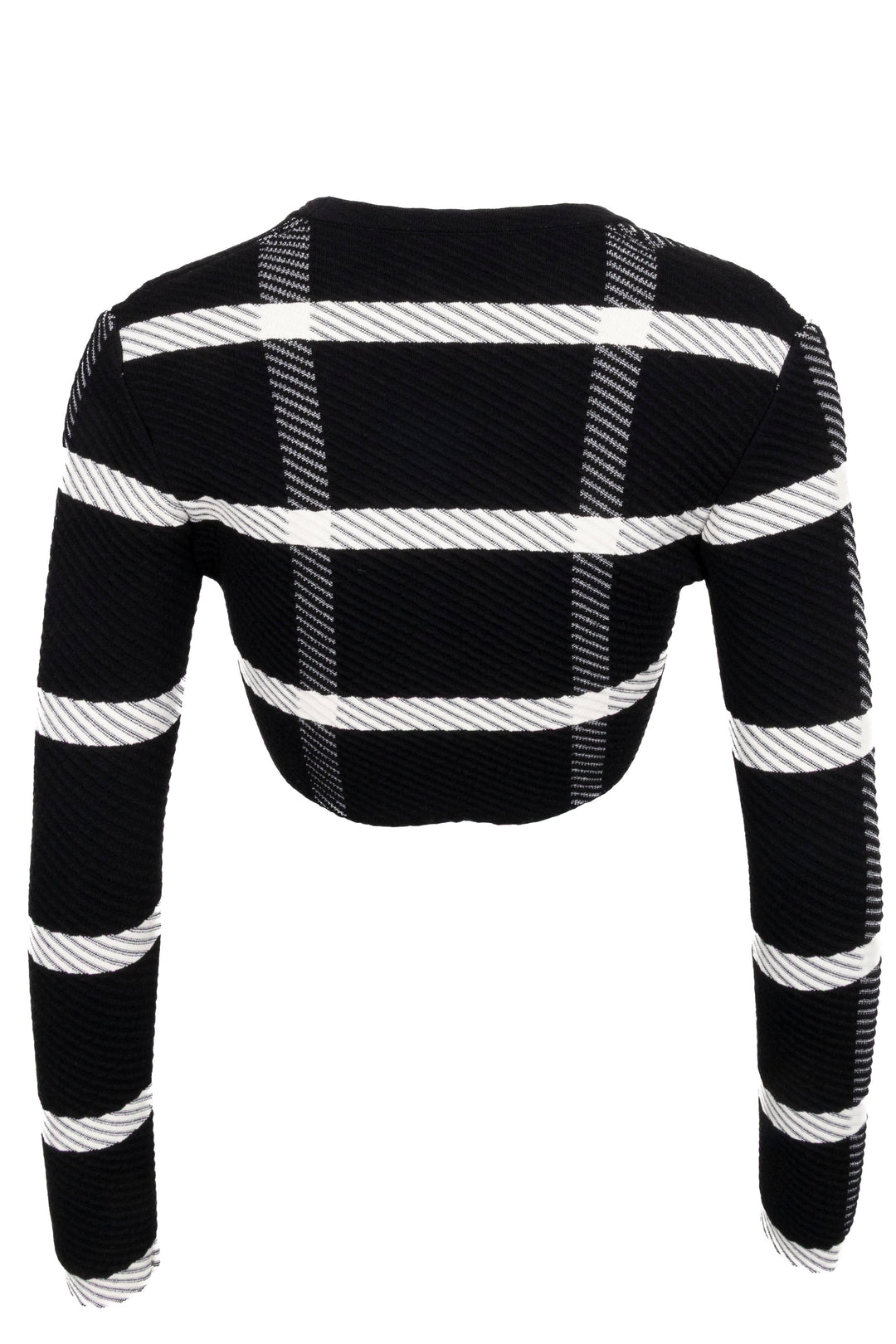 ALAÏA Cropped Cardigan Wool Black White