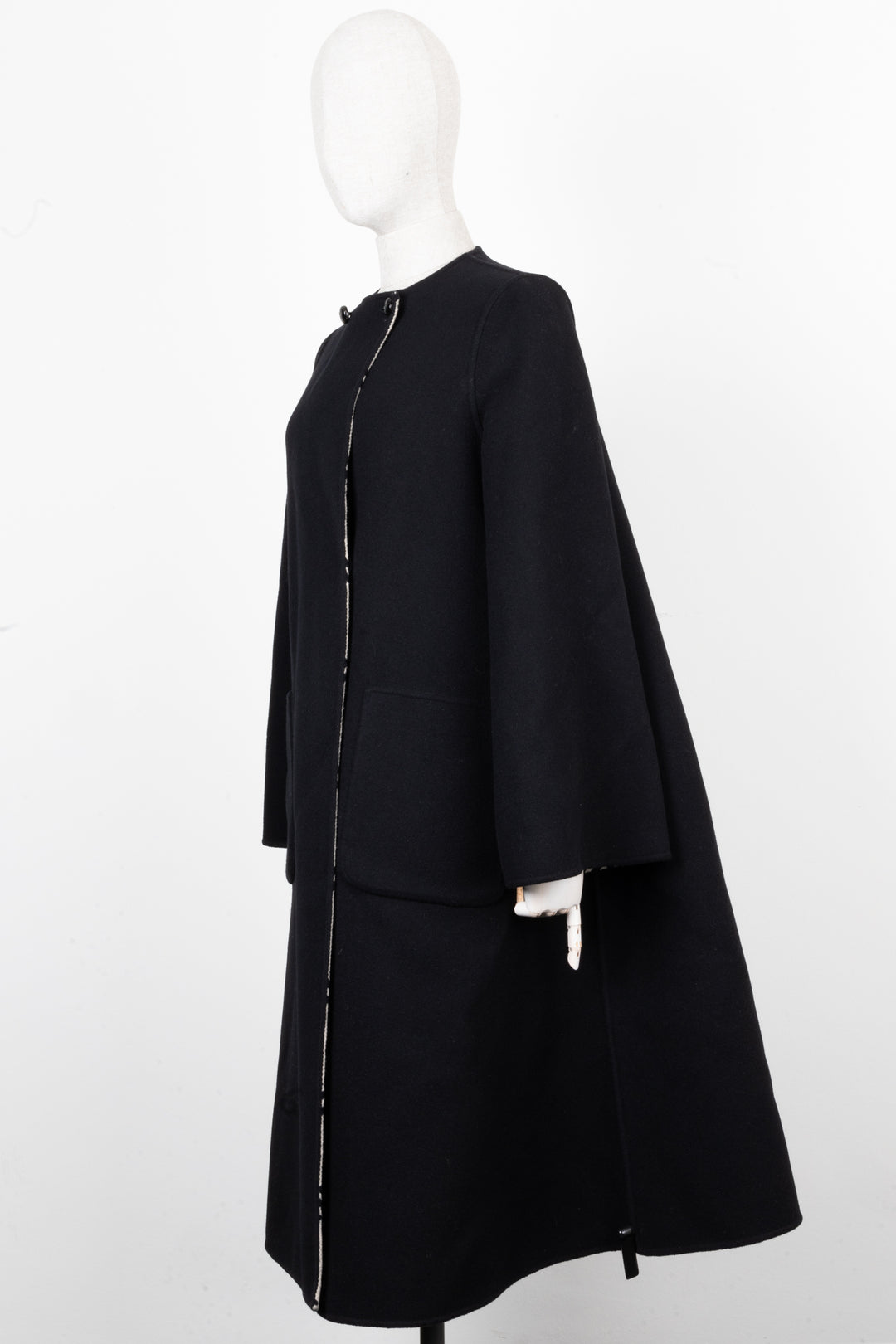 GUCCI Reversible GG Coat Wool Brown Black