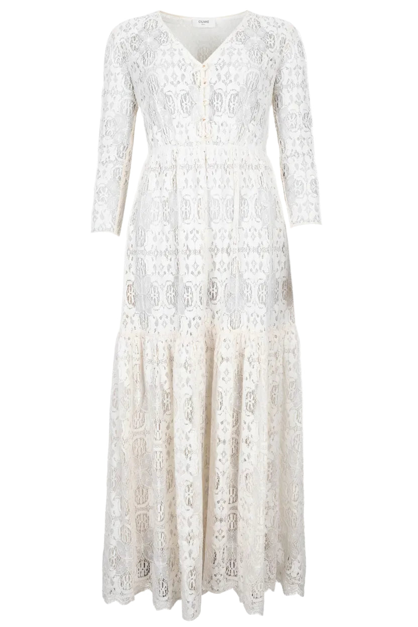 Robe CELINE Dentelle Beige