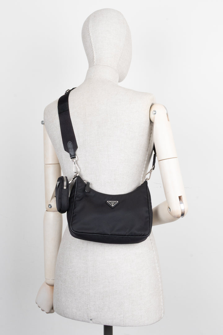 PRADA Re-Edition Nylon Crossbody Bag Black