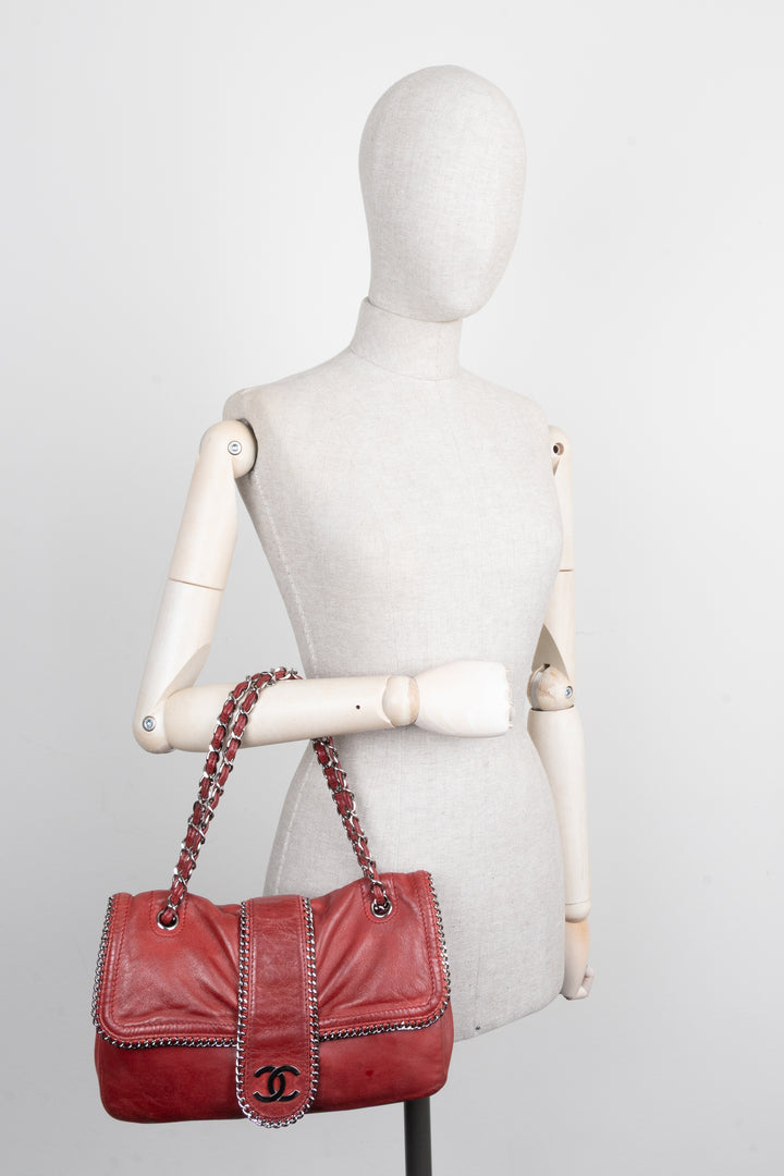 CHANEL Medium Madison Flap Bag Red