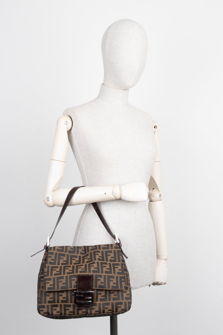 FENDI Baguette Bag Zucca Brown