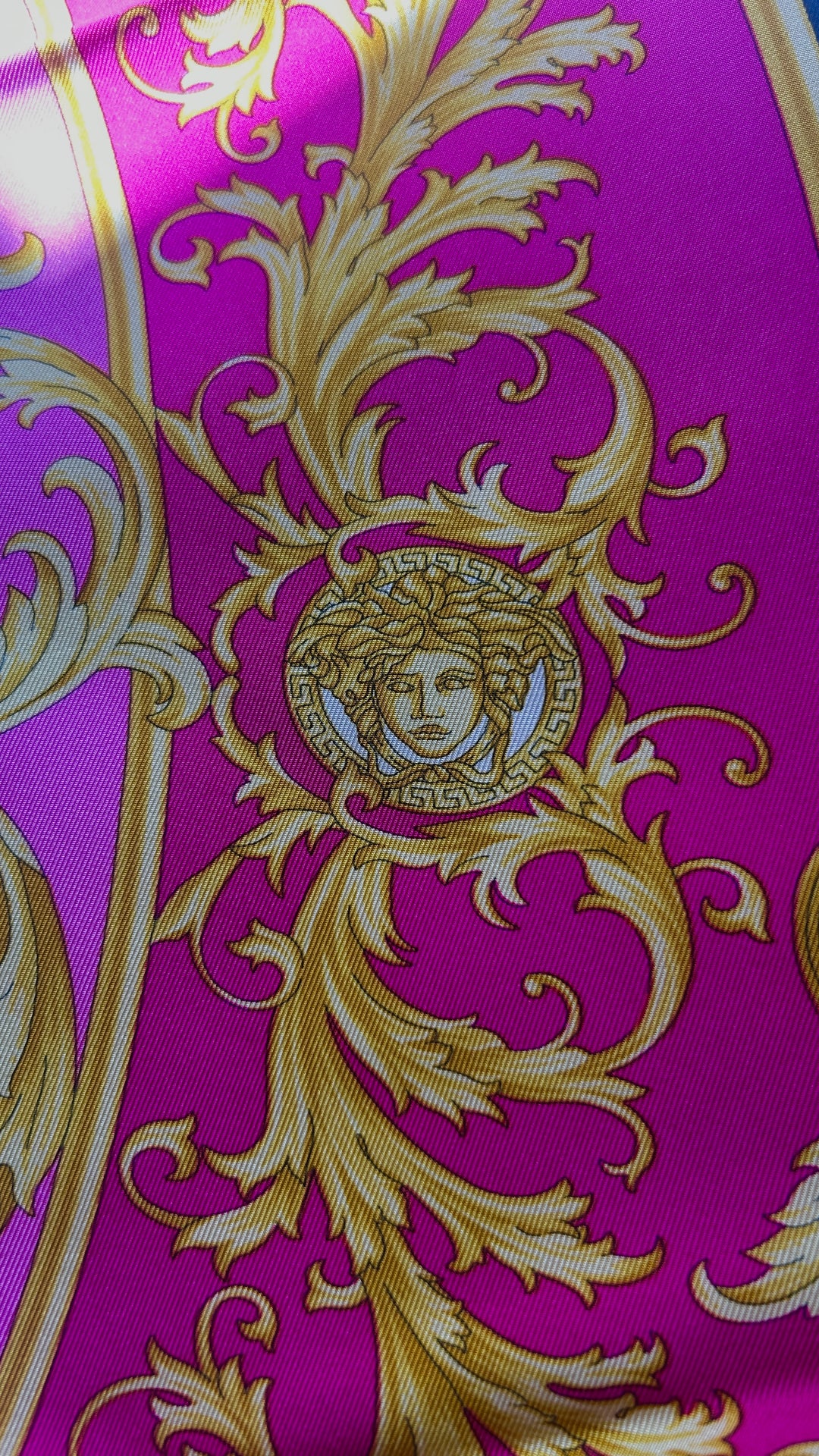 VERSACE Medusa Carré 90 Pink Black Gold