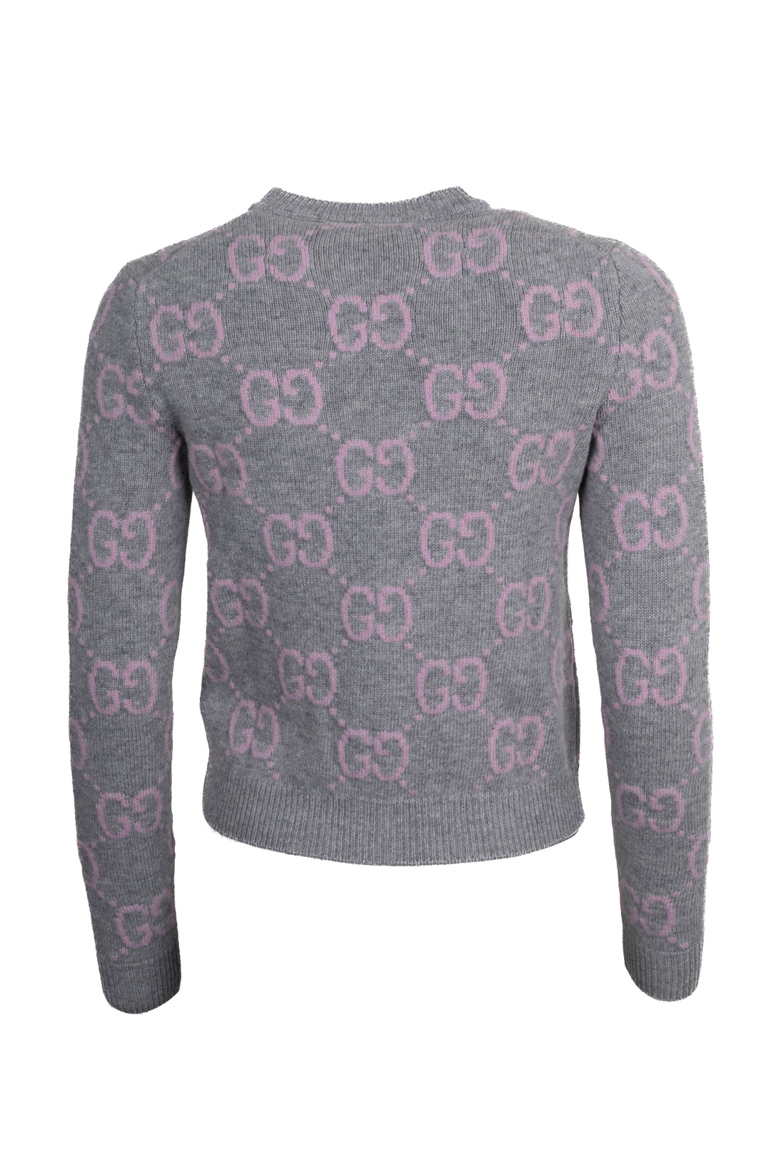 GUCCI GG Short Cardigan Gray Pink