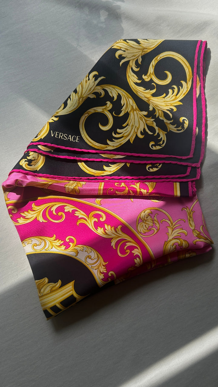 VERSACE Medusa Carré 90 Pink Black Gold