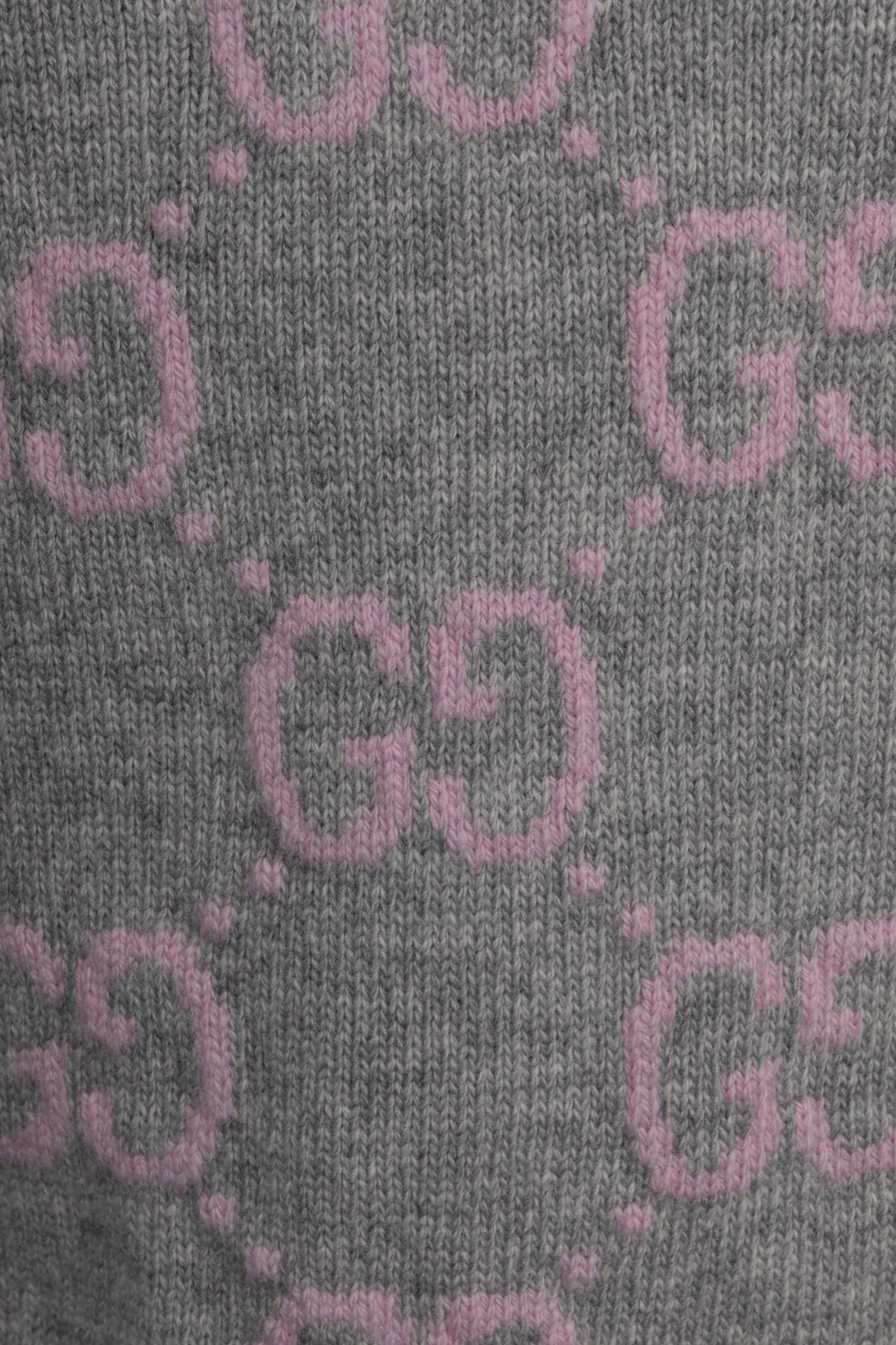 GUCCI GG Short Cardigan Gray Pink – REAWAKE