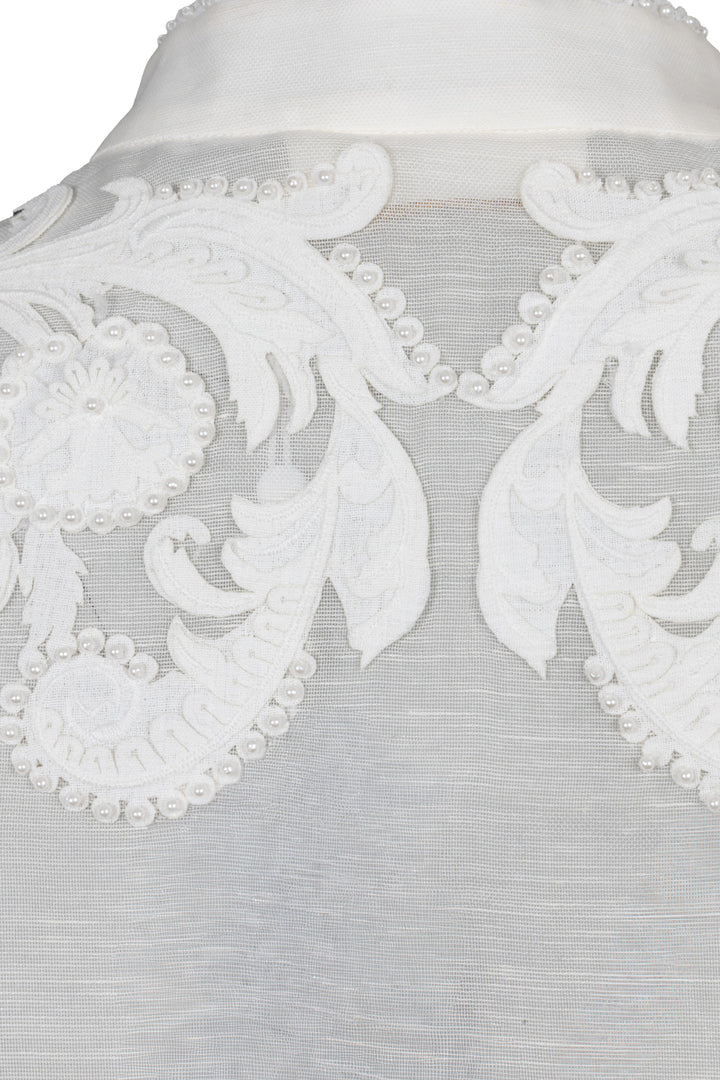ZIMMERMANN Chemisier appliqué Wonderland Lin Soie