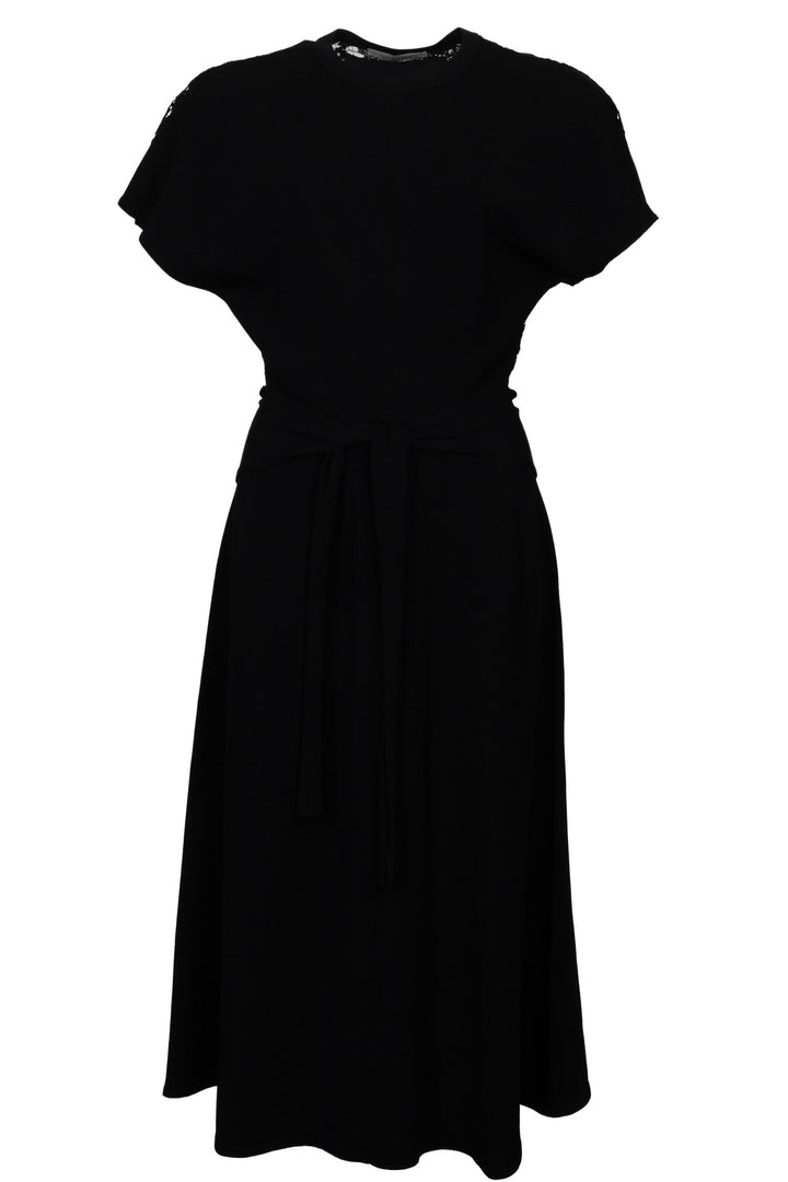 VALENTINO Lace Detail Dress Black